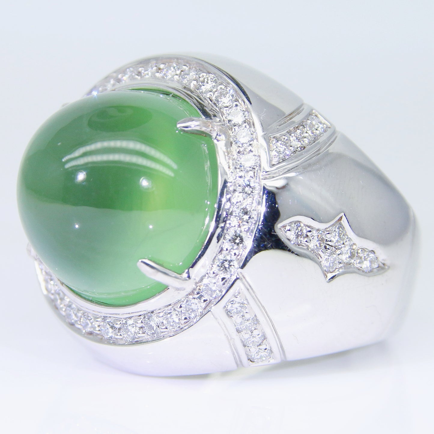 葡萄石男戒 無燒 18克拉 FM00003