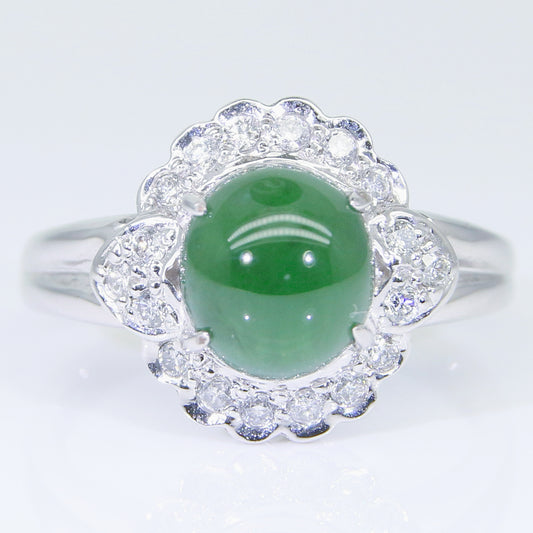 翡翠女戒 緬甸 冰種 2克拉 JG00410