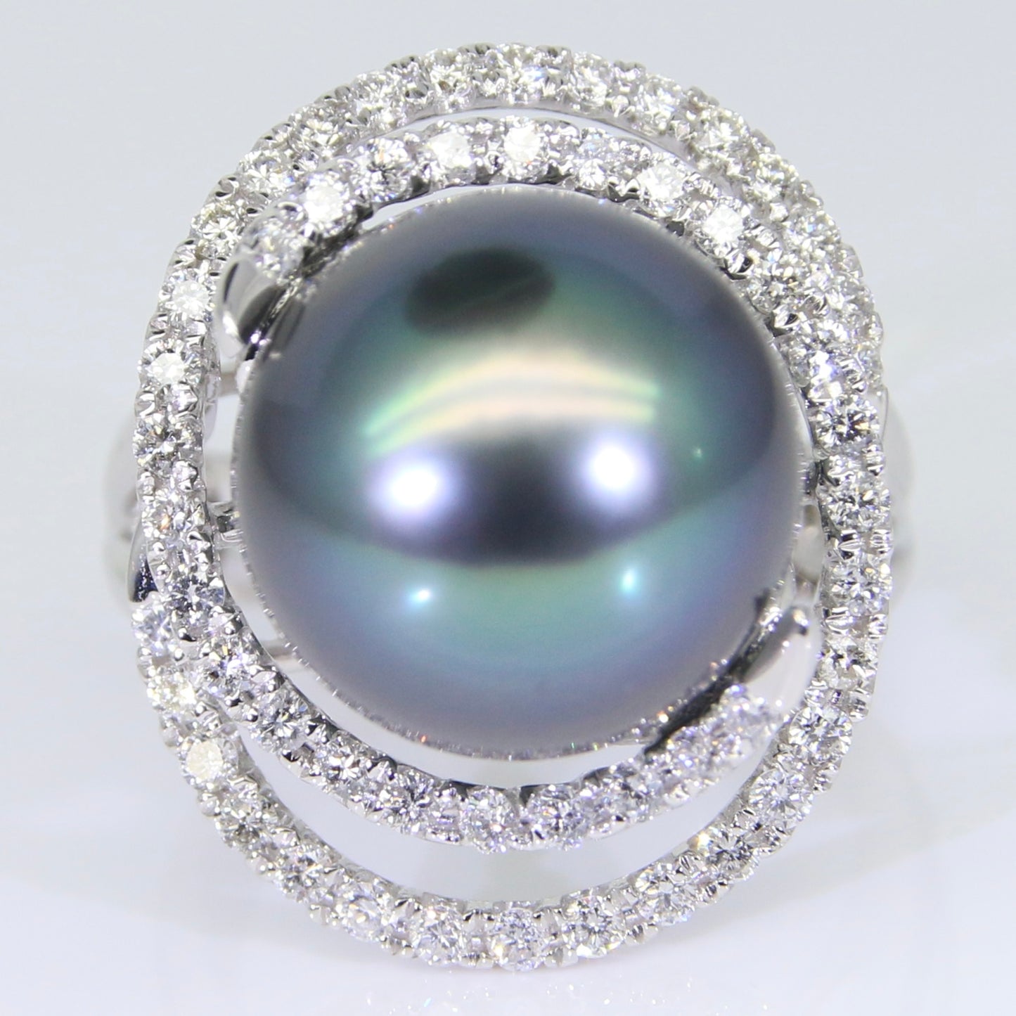 大溪地黑珍珠 戒指 14mm PG00051