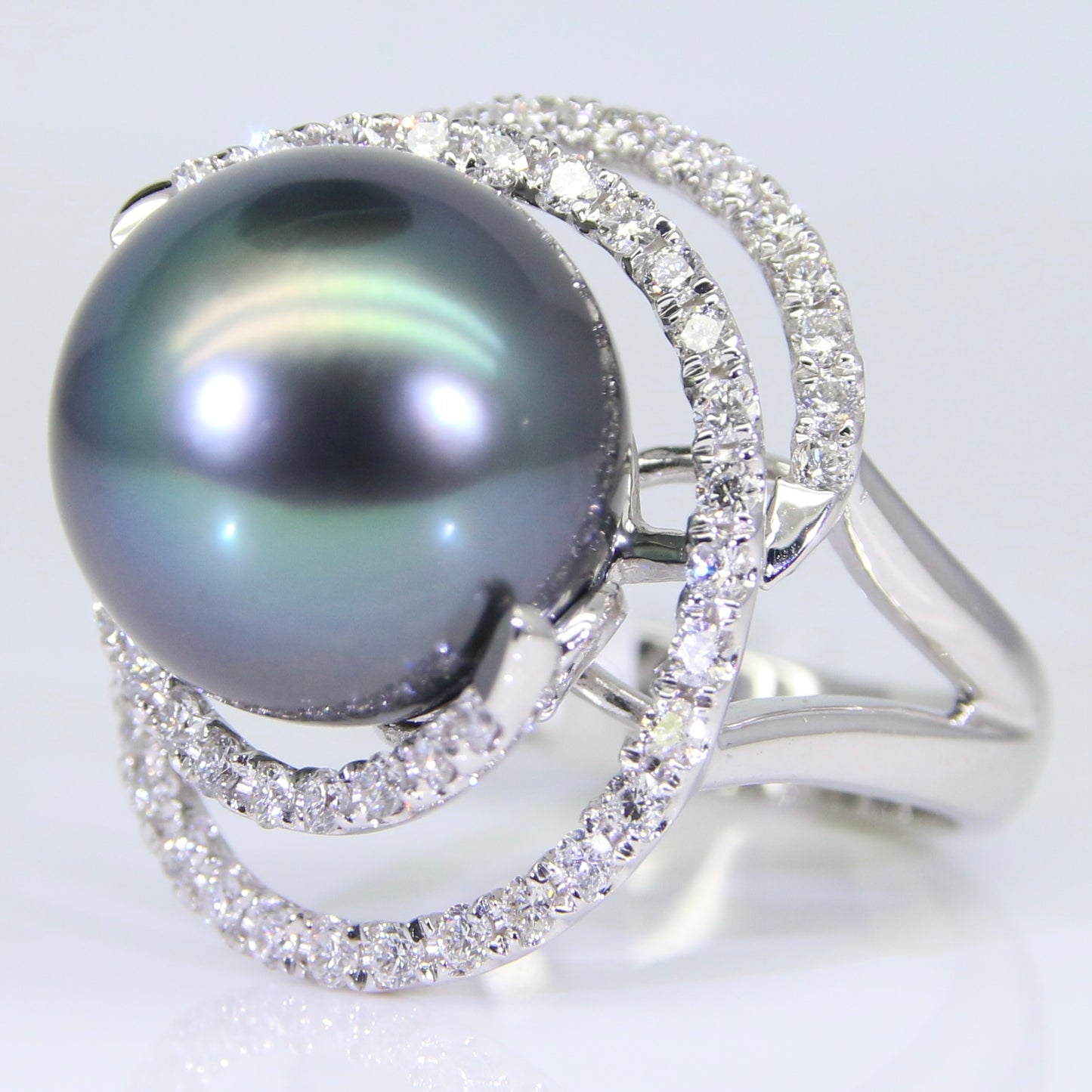 大溪地黑珍珠 戒指 14mm PG00051