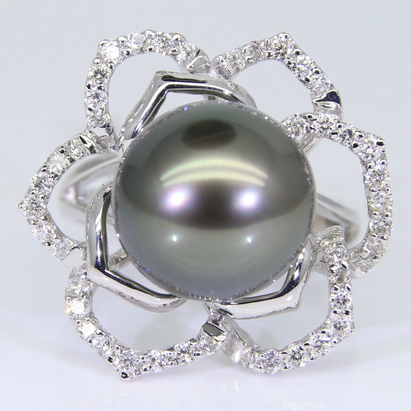 大溪地黑珍珠 戒指 12mm PG00058