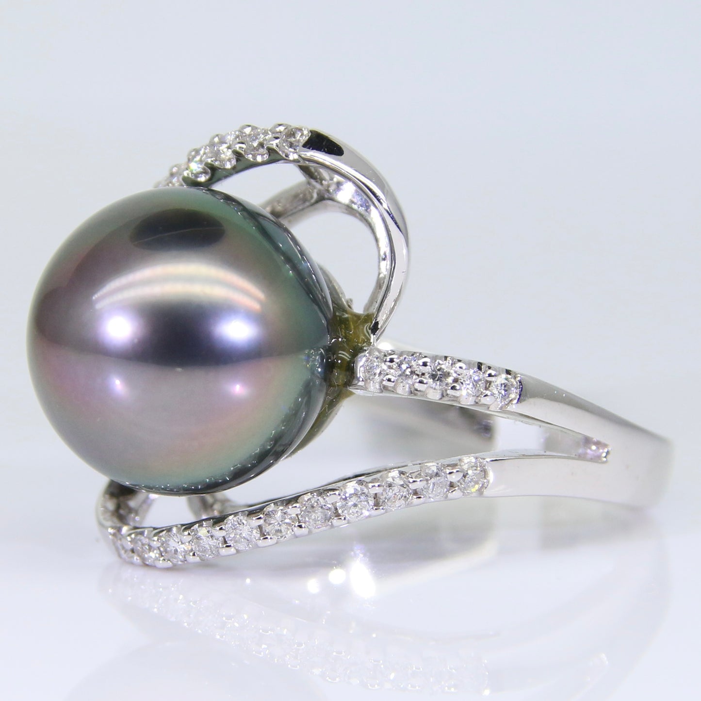 大溪地黑珍珠 戒指 12mm PG00064