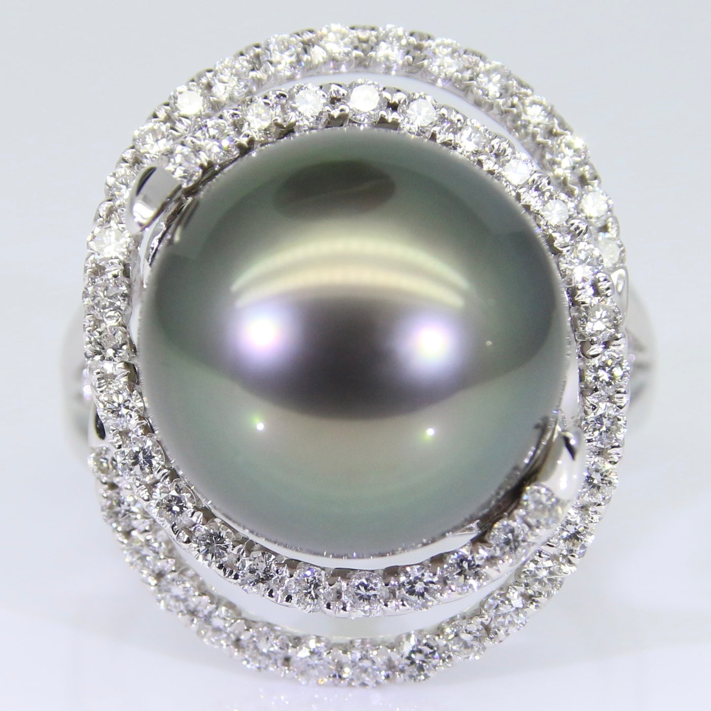 大溪地黑珍珠 戒指 15mm PG00062