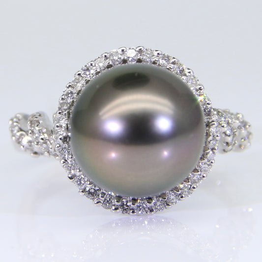 大溪地黑珍珠 戒指 11mm PG00054