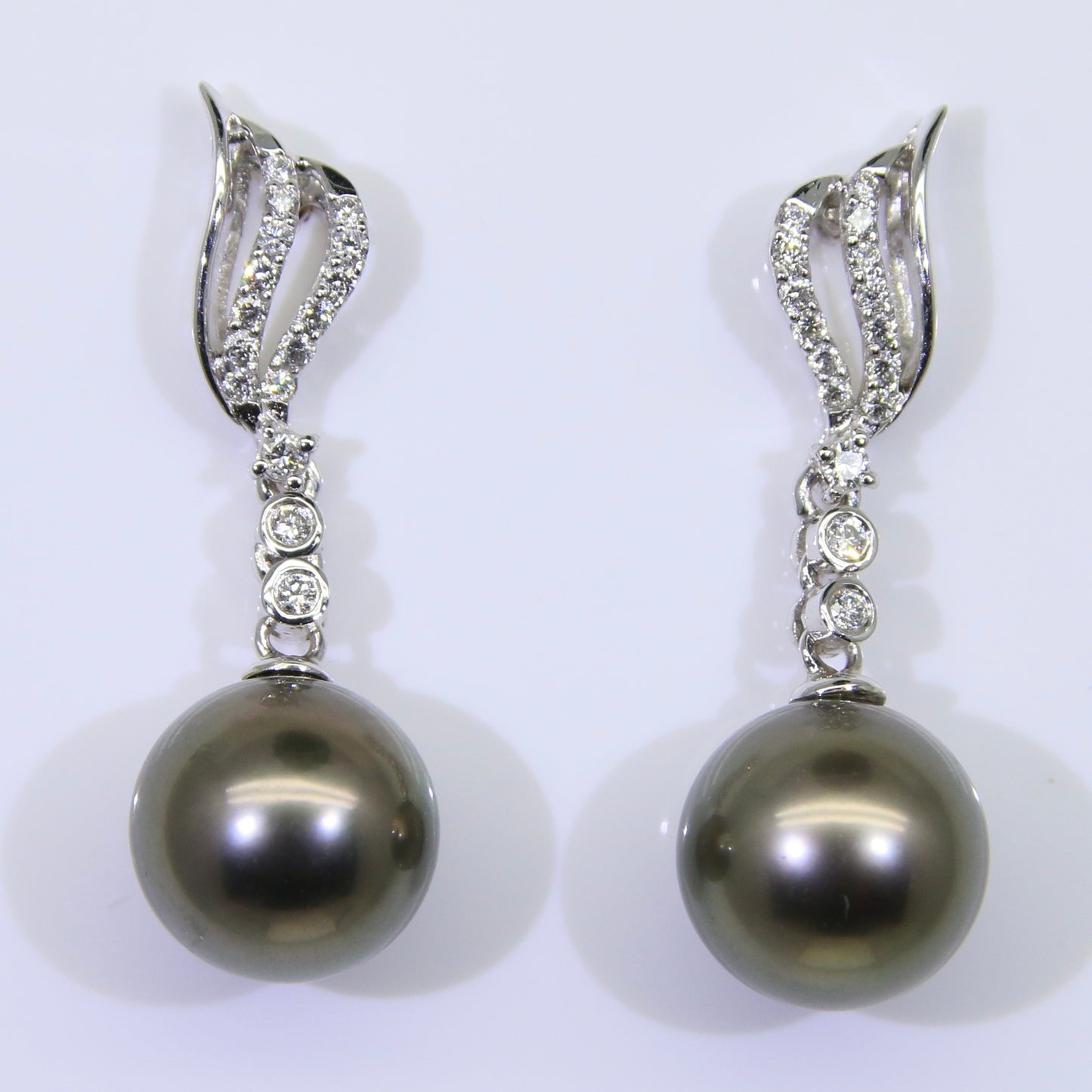 大溪地黑珍珠 耳環 9mm PE00019