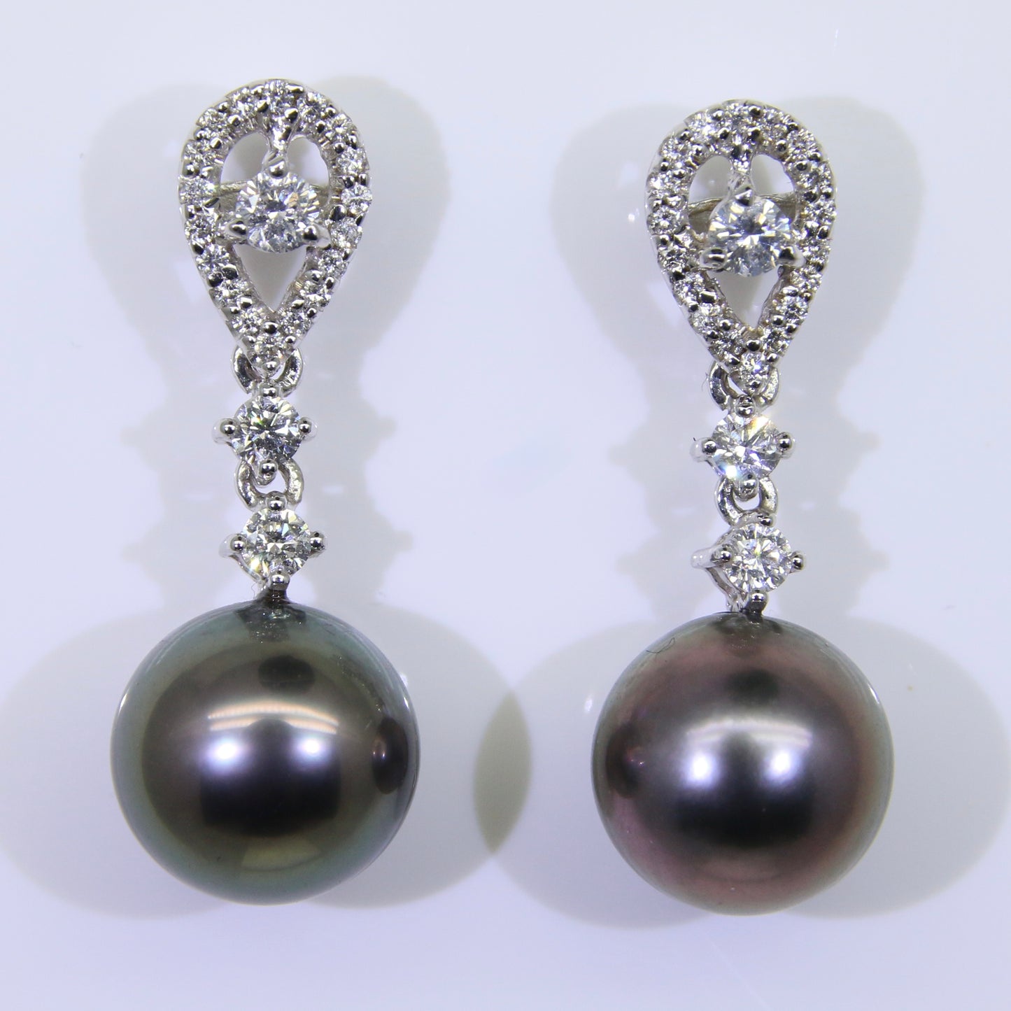 大溪地黑珍珠 耳環 11mm PE00002