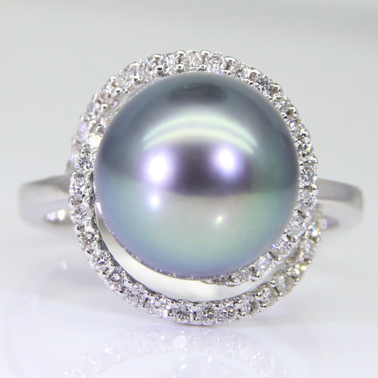 大溪地黑珍珠 戒指 11mm PG00047