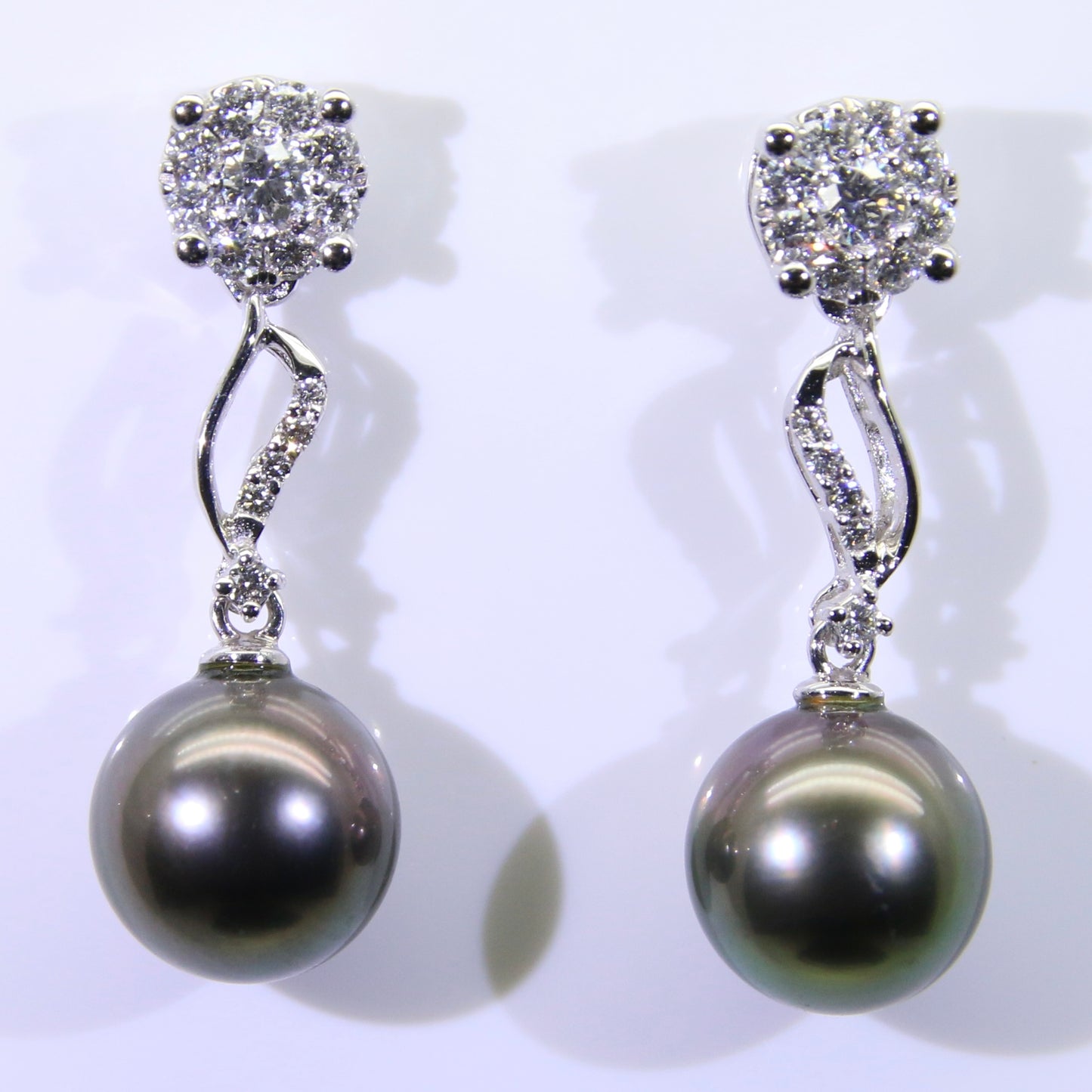 大溪地黑珍珠 耳環 9mm PE00020