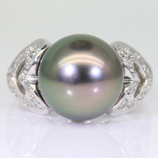 大溪地黑珍珠 戒指 11mm PG00055