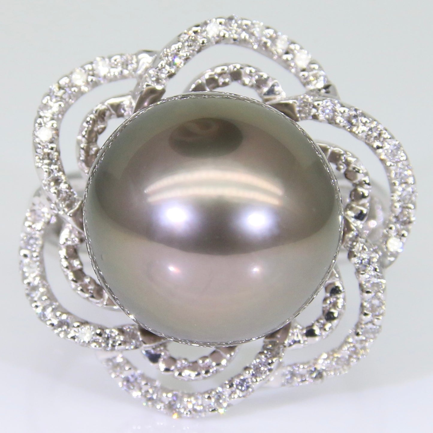 大溪地黑珍珠 戒指 13mm PG00056