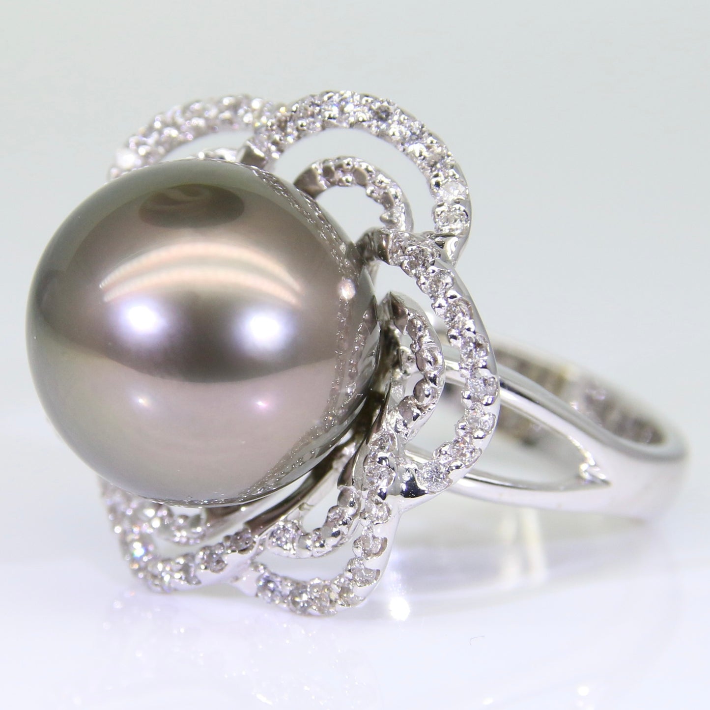 大溪地黑珍珠 戒指 13mm PG00056